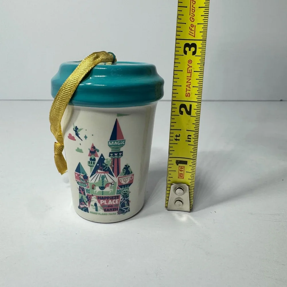 Starbucks Disneyland Park Happiest Place on Earth Ceramic Cup Ornament 2019 EUC